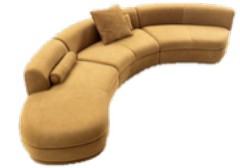 LIVING ROOM - 02 | 01 CURVED SOFA WITH BACK REST STOPS - CMT 38m placeholder